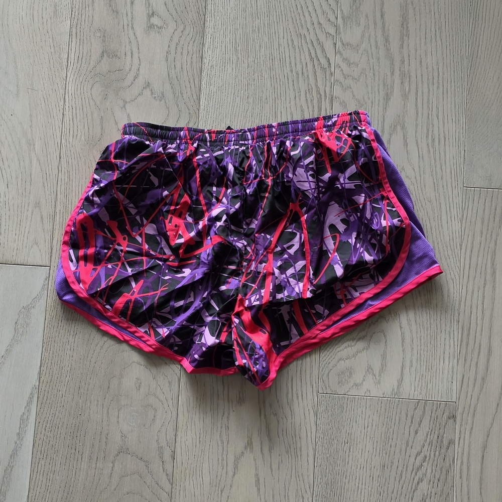 Columbia Purple and Hot Pink Abstract Athletic Shorts